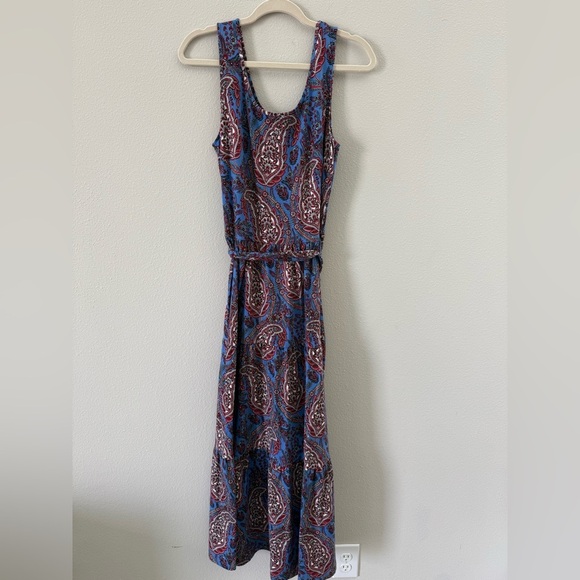 Talbots Blue and Pink Paisley Maxi Dress - Picture 5 of 8